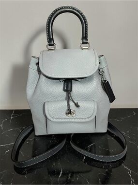 Coach Riya Backpack 21 In Colorblock Blue Grey Coach No. J2380-CH588